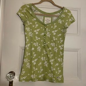 Hollister medium floral button shirt